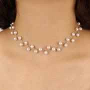 White Pearl Choker Necklace