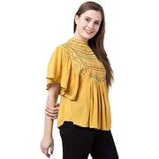 Women's Ruffle top | Designer Tops and Tunics Embroidered Top