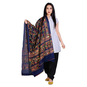 Indian Handicraft Cotton Women Casual Wear Kutch Ari Dupatta Color Blue Size 2.25 M