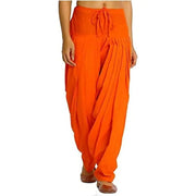ENDFASHION Woman's Plain SEMI Patiala Salwar for Woman || Patiala || Patiala Pants || Patiyala || Patiala Combo || Free Size (Orange)