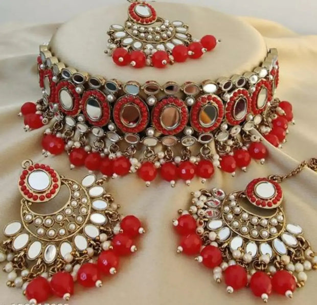 Mirror jewellery set for women