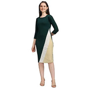 PURVAJA Women's Knee-Length Bodycon Dress