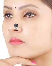 Stylish Oxidised Nose Pin Without Piercing Press On Oxidized German Silver Nose Ring Stud For Women
