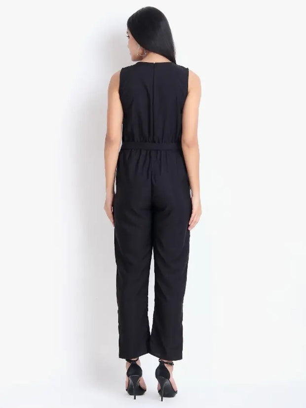 Classic Crepe Solid Jumpsuit for Women