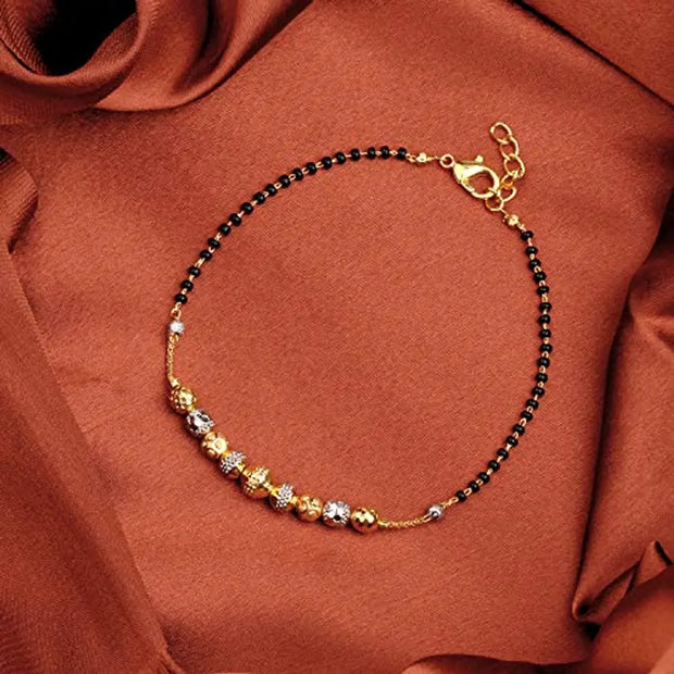 Tanishka Art Gold Plated Crystal Bracelet Bangle Jewellery for Girls and Women