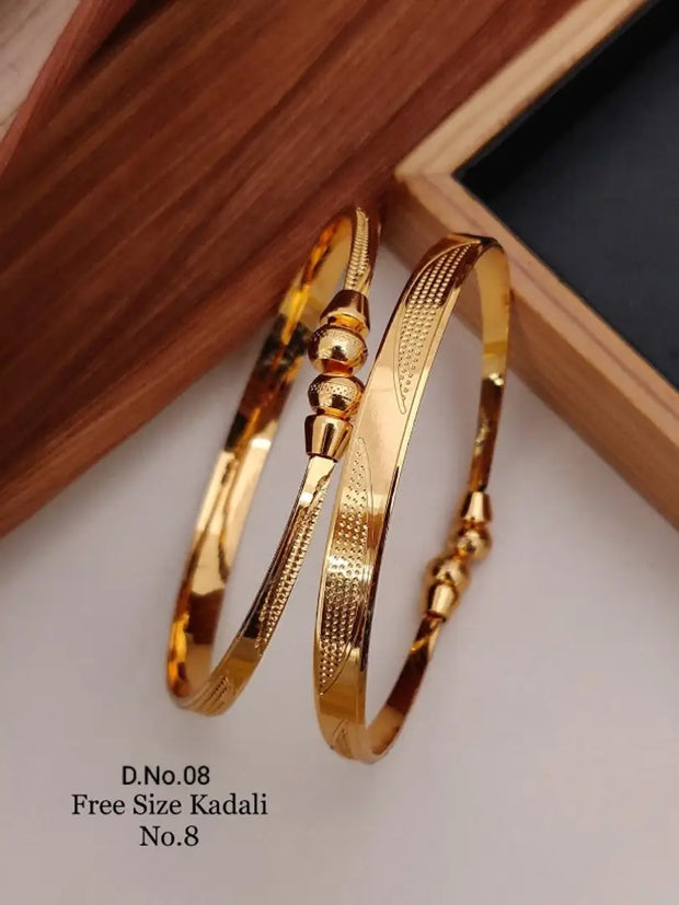 Elegant Brass Bracelet For Women, Pack of 2