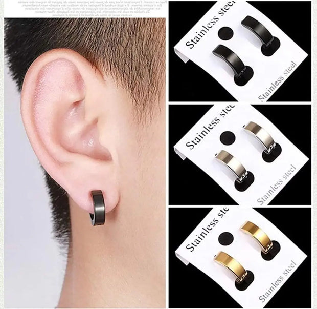 Multicoloured Stainless Steel Ear Cuff Earrings For Women