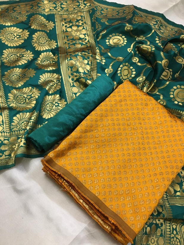 Rangat Stunning Banarasi Silk Dress Materials With Jacquard Work