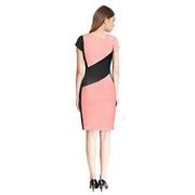 Dream Beauty Fashion Women's Bodycon Knee Length Dress (Platinum-Peach_M)