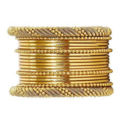 JDX Traditional Wedding Gold-Plated Bangles Bracelets Set for Women Size_2.8