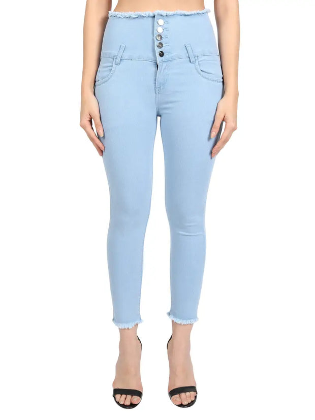 Stylish Blue Denim  Jeans For Women